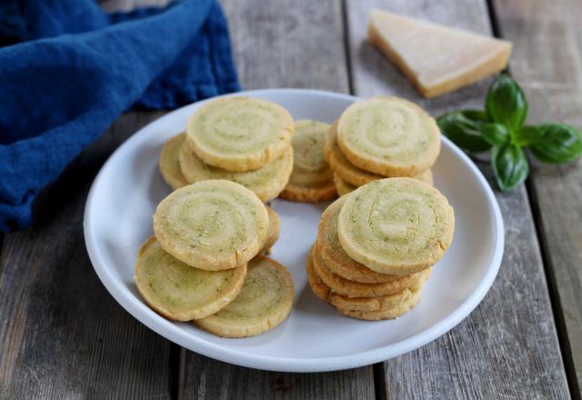 Sablés roulés au pesto