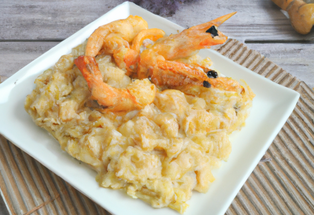 Cassolette de risotto au champagne et aux écrevisses