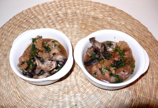 Cassolette de ris de veau aux champignons