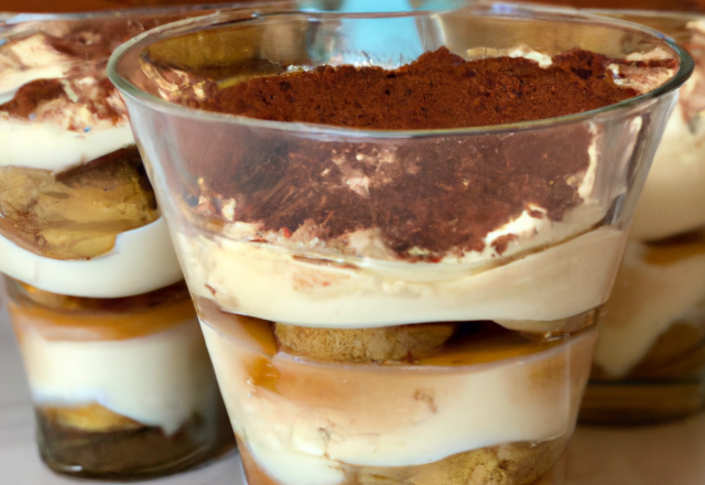 Tiramisu au carambar en verrines