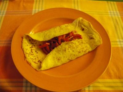 Crêpes aux poivrons