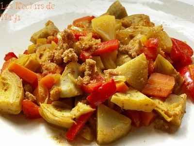 Tajine de légumes au citron confit et pain d'épices