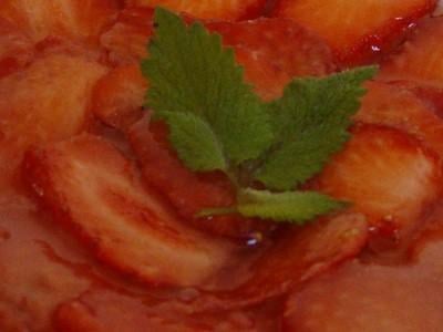 Carpaccio de fraises au Montbazillac