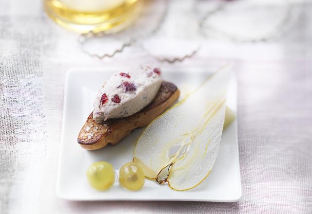 Foie gras rôti, poire et raisins Tartare® Cranberry & Poivre