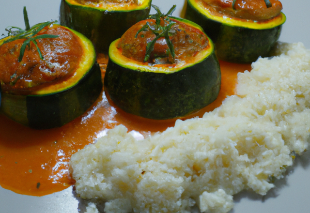 Quenelles de riz à la courgette