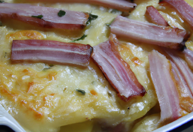 Gratin dauphinois au jambon cru