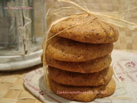 Cookies noisettes et chocolat blanc