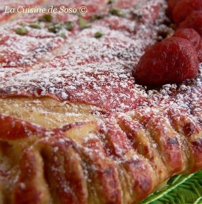 Galette aux amandes, framboises & citron