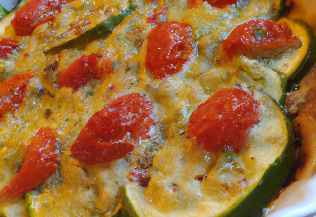 Courgettes et tomates en gratin