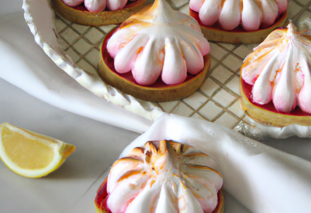 Tartelettes meringuées au pamplemousse rose