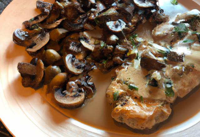 Escalopes de dinde aux champignons gourmandes