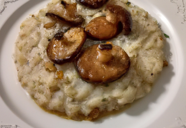 Noix de Saint Jacques sur risotto de cèpes