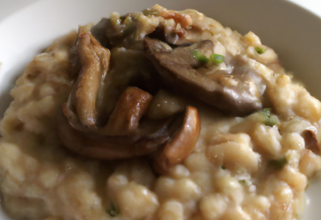 Risotto aux champignons au thermomix