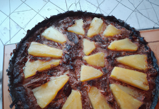 Tarte ananas - chocolat