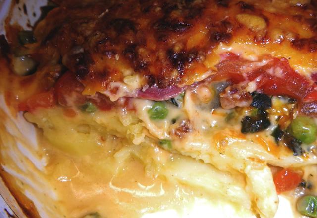 Lasagnes de légumes au bacon (Thermomix)