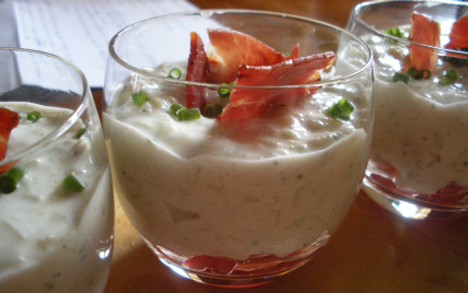 Verrine tomate, poire et tartare