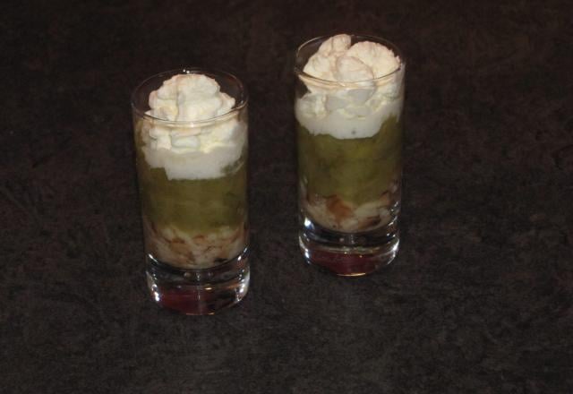 Tarte à la rhubarbe destructurée en verrine