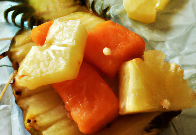 Papillote de saumon en compagnie de l'As des Ananas