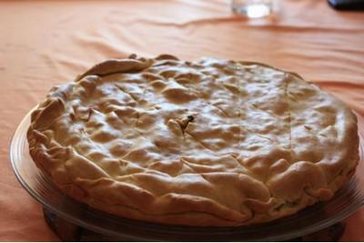 Tourte aux légumes, courge, carotte, poireaux et ...topinambours.