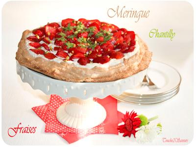 Tarte meringuée aux fraises