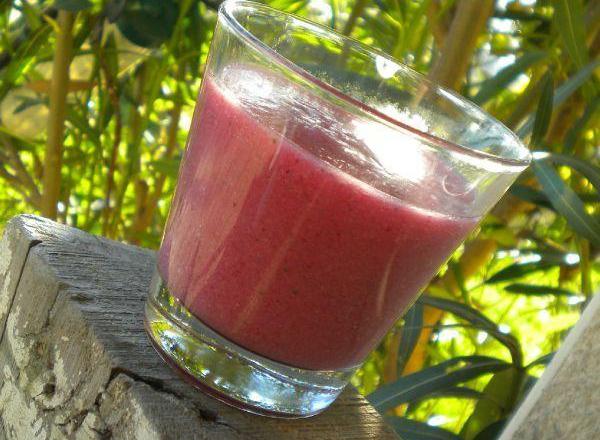 Smoothie poires cassis