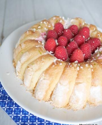 Charlotte framboises et citron vert