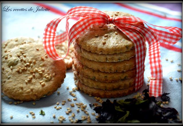 Biscuits au sésame et aux algues