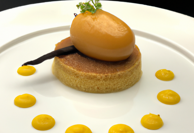 Baba de foie gras en crémeux de mangue