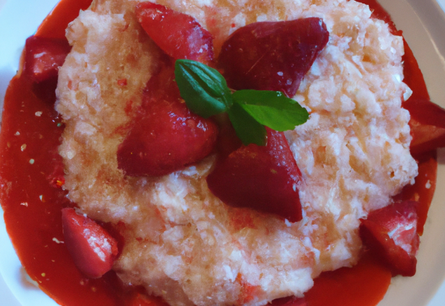 Risotto aux fraises rapide