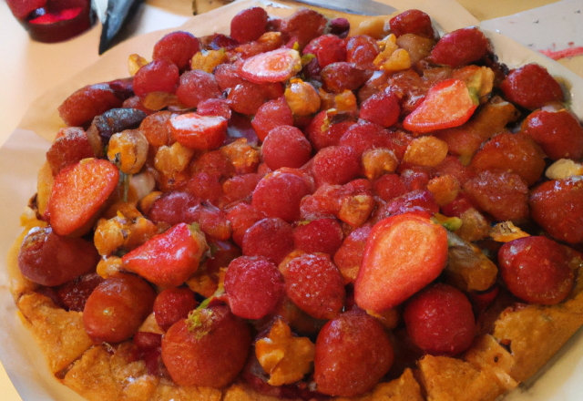 Tarte croquante et légère aux fruits rouges et spéculoos