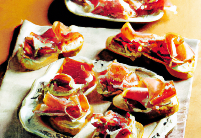 Crostini de jambon sec