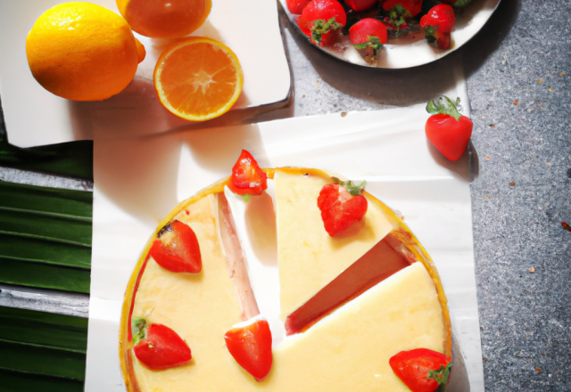 Cheesecake aux fraises et citron