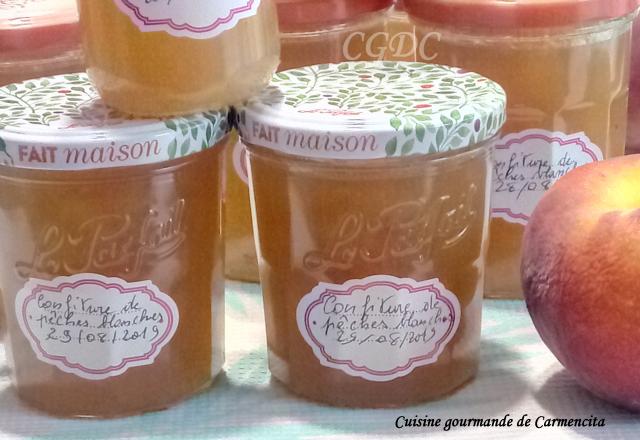 Confiture de pêches blanches