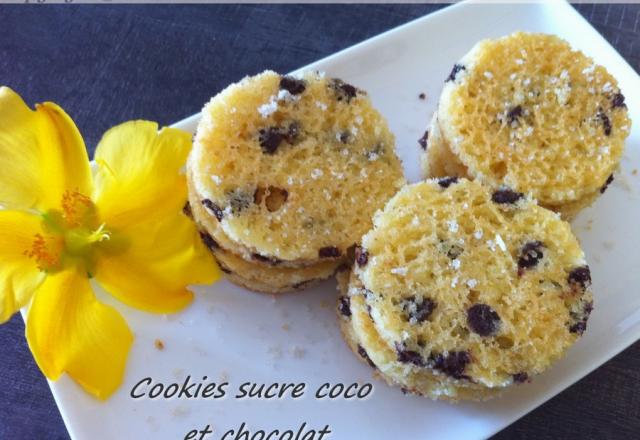 Cookies sucre coco et chocolat