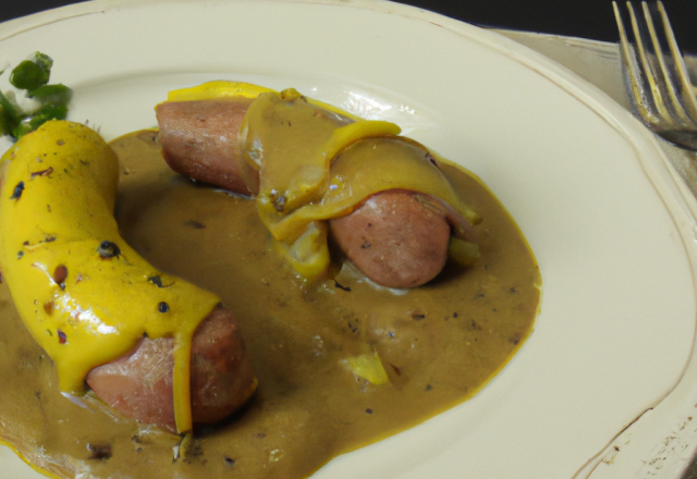 Andouillette de loup sauce moutarde