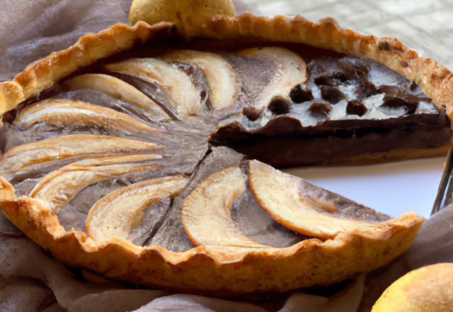 Tarte aux poires chocolat