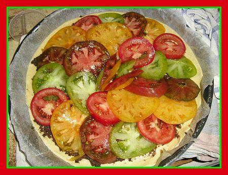 Tarte tomate multicolore