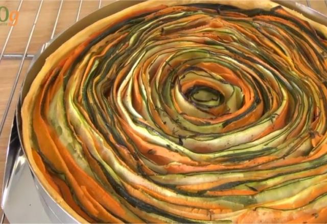 Tarte fleur aux légumes