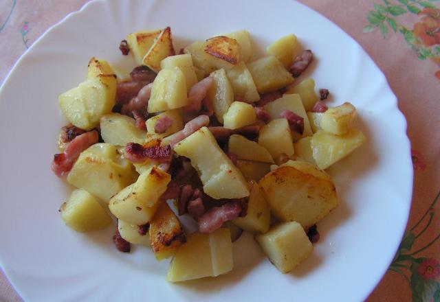 Patates grillées aux lardons