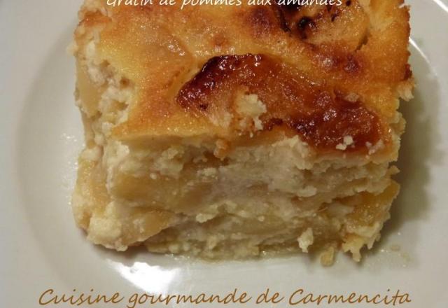 Gratin de pommes aux amandes