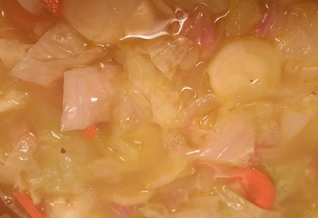 Bouillon de volaille au chou