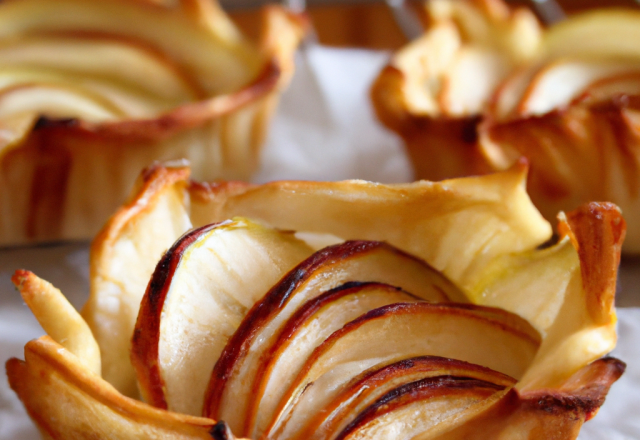 Panier feuilleté de pommes au four