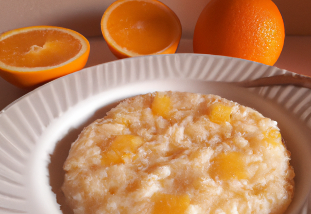 Riz au lait, orange et sablé breton