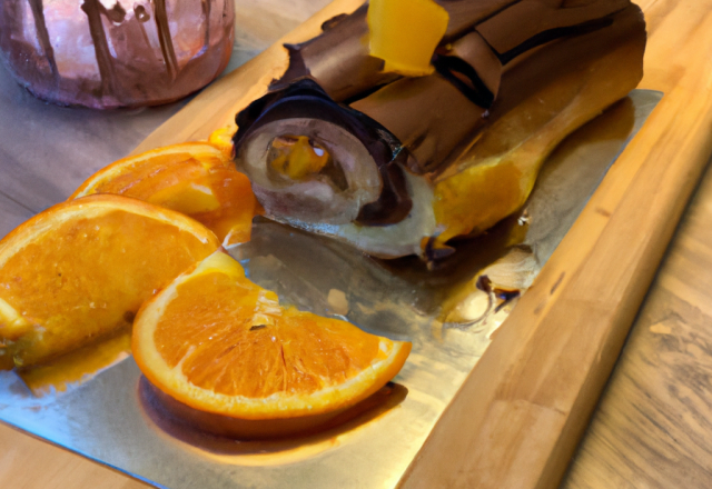 Bûche à l'orange et au nutella