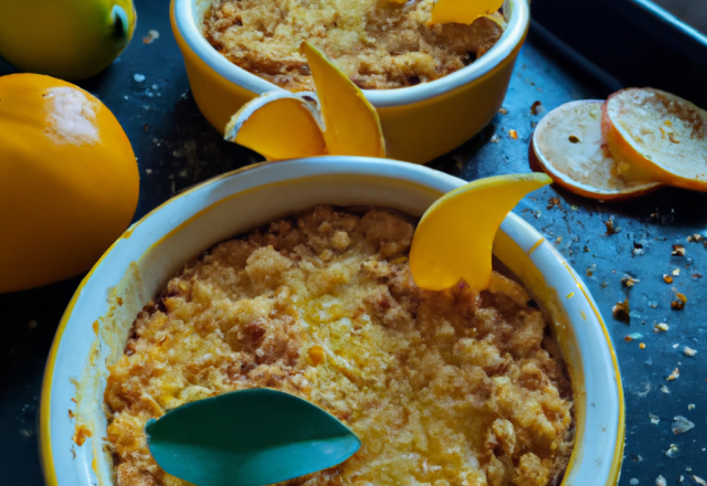 Crumble Mangue Passion zestes de clémentine