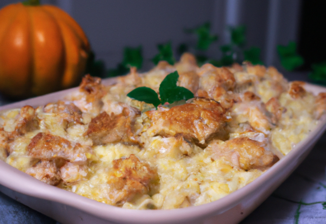 Crumble de poulet au lait de coco