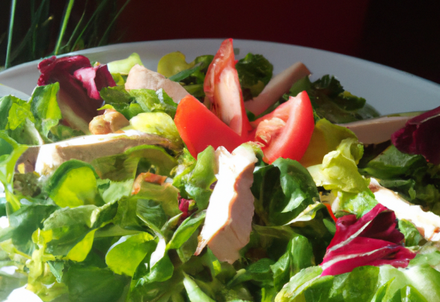 Salade tiède aux foies de volaille