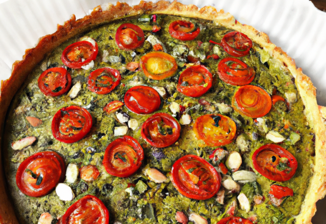 Tarte au pesto et légumes d'été