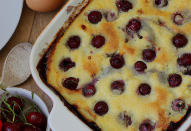 Clafoutis cerises-vanille