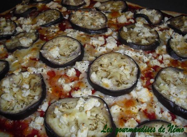 Pizza aubergines féta